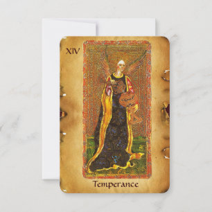 ANTIQUE RENAISSANCE TAROTS 14/TEMPERANCE MEDDELANDE