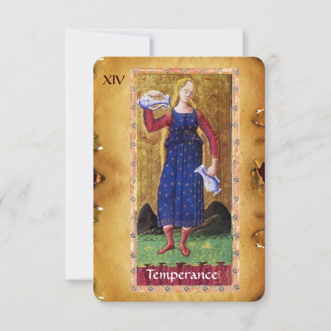 ANTIQUE RENAISSANCE TAROTS 14/TEMPERANCE MEDDELANDE (Framsida)