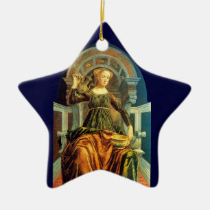 ANTIQUE RENAISSANCE TAROTS 14 / TEMPERANCE Star Julgransprydnad Keramik