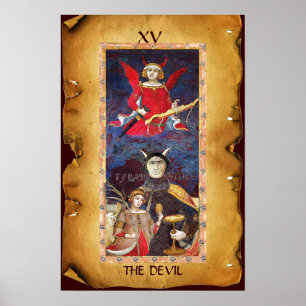 ANTIQUE RENAISSANCE TAROTS 15 / DJÄVULEN POSTER