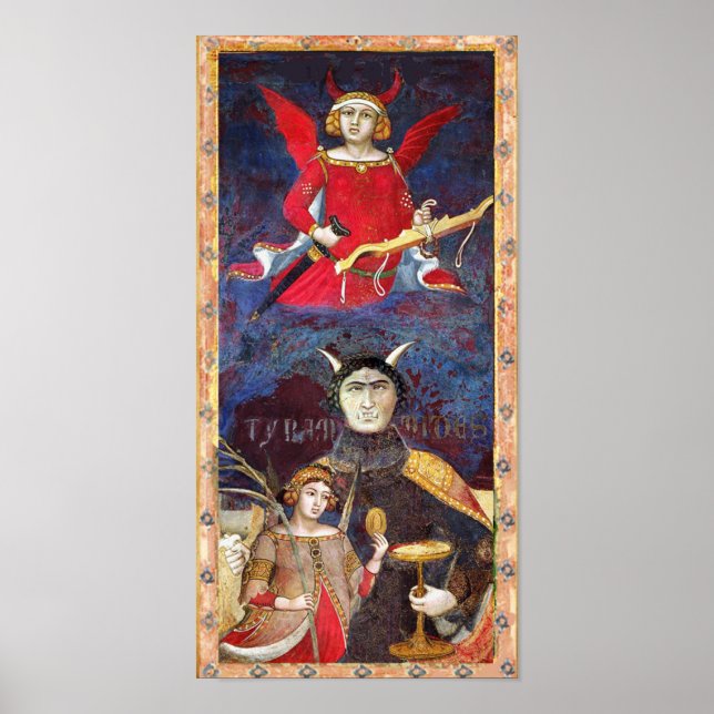 ANTIQUE RENAISSANCE TAROTS 15 / DJÄVULEN POSTER (Framsidan)