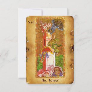 ANTIQUE RENAISSANCE TAROTS 16 / TORN MEDDELANDE