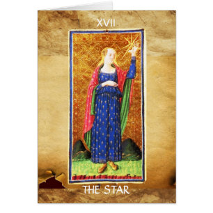 ANTIQUE RENAISSANCE TAROTS 17 / STAR HÄLSNINGSKORT