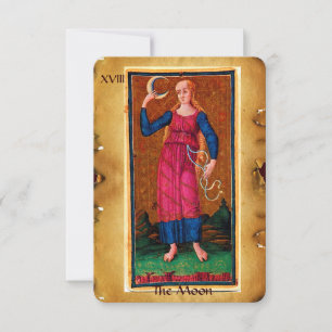 ANTIQUE RENAISSANCE TAROTS 18 / MÅNE MEDDELANDE