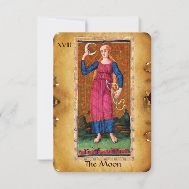 ANTIQUE RENAISSANCE TAROTS 18 / MÅNE MEDDELANDE (Framsida)