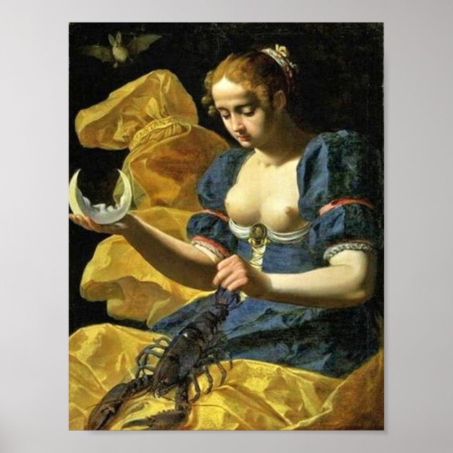 ANTIQUE RENAISSANCE TAROTS 18 / MÅNE POSTER (Framsidan)