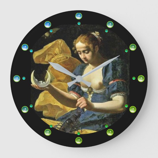 ANTIQUE RENAISSANCE TAROTS 18/MÅNE STOR KLOCKA (Framsida)