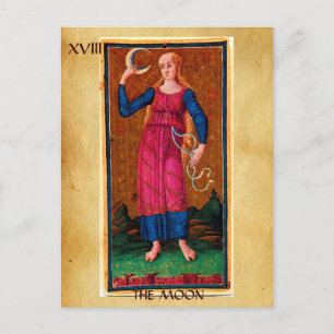 ANTIQUE RENAISSANCE TAROTS 18 / MÅNE VYKORT