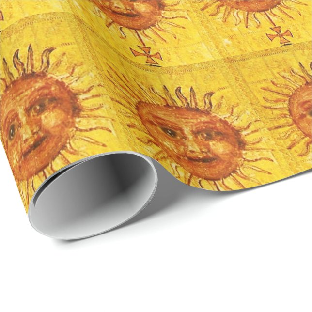 ANTIQUE RENAISSANCE TAROTS 19 / SOL Gulten Presentpapper (Rullad Hörn)