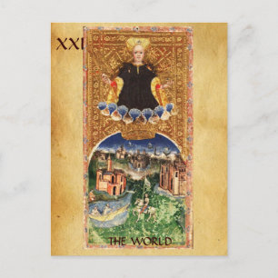 ANTIQUE RENAISSANCE TAROTS 21/ THE WORLD VYKORT