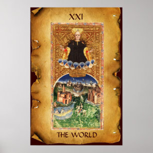 ANTIQUE RENAISSANCE TAROTS 21 / WORLD POSTER