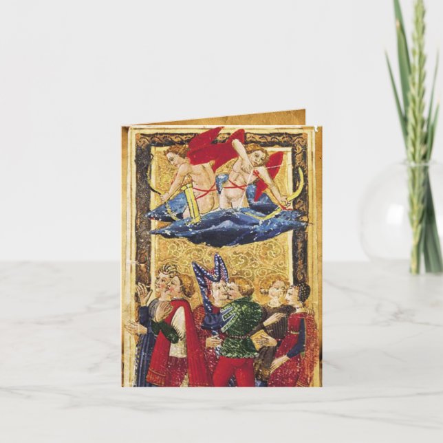 ANTIQUE RENAISSANCE TAROTS 6/ÄLSKARE Valentine Helgkort (Framsida)