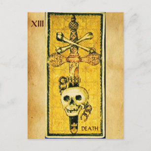 ANTIQUE RENAISSANCE TAROTS,ACE OF SWORDS Parchment Vykort