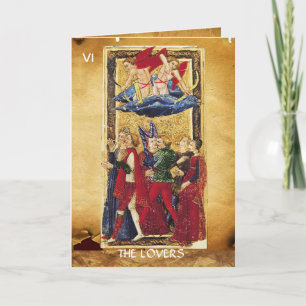 ANTIQUE RENAISSANCE TAROTS /ÄLSKARE Valentine Day Helgkort