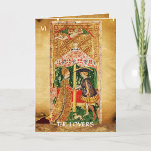 ANTIQUE RENAISSANCE TAROTS /ÄLSKARE Valentine Day Helgkort