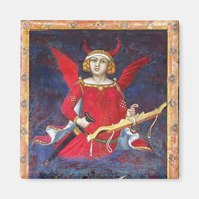 ANTIQUE RENAISSANCE TAROTS /DJÄVULEN Pride Detail Magnet (Framsidan)