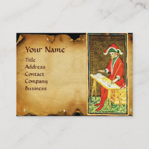 ANTIQUE RENAISSANCE TAROTS /MAGICiAN Parchment Visitkort