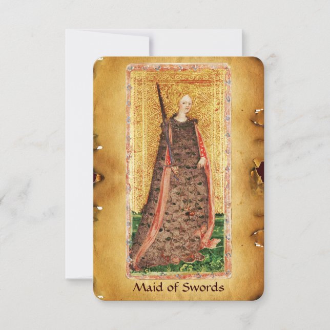 ANTIQUE RENAISSANCE TAROTS/MAID OF SWORDS (Framsida)