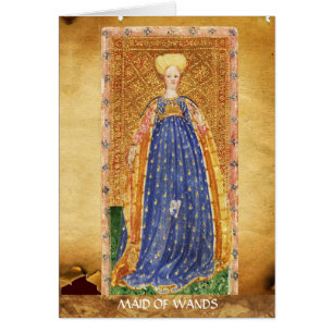 ANTIQUE RENAISSANCE TAROTS/MAID OF TROLLSPÖ HÄLSNINGSKORT