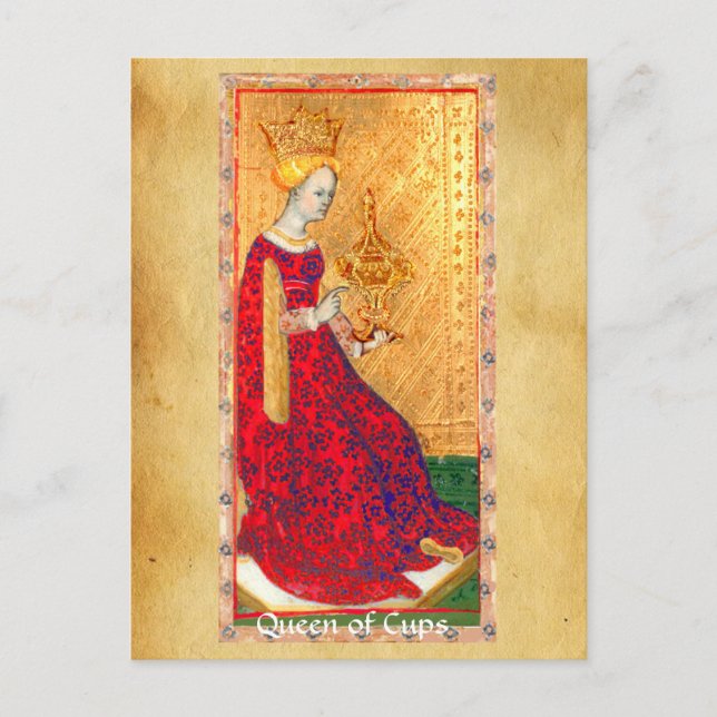 ANTIQUE RENAISSANCE TAROTS/QUEEN OF KOPP VYKORT (Framsida)