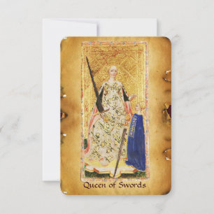 ANTIQUE RENAISSANCE TAROTS/QUEEN OF SWORDS