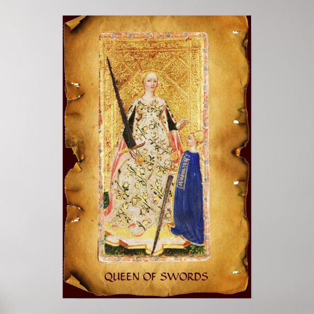 ANTIQUE RENAISSANCE TAROTS/QUEEN OF SWORDS POSTER (Framsidan)