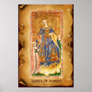 ANTIQUE RENAISSANCE TAROTS/QUEEN OF TROLLSPÖ POSTER