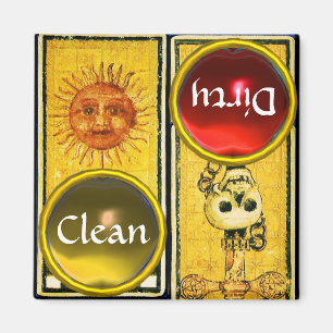 ANTIQUE RENAISSANCE TAROTS/SOL OCH ACE OF SWORDS MAGNET
