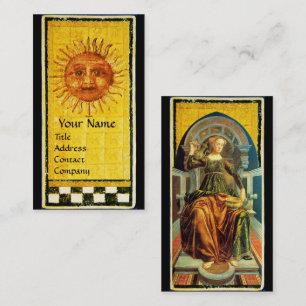 ANTIQUE RENAISSANCE TAROTS/SOL OCH TEMPERANCE VISITKORT