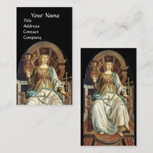 ANTIQUE RENAISSANCE TAROTS THE POPE Black Visitkort