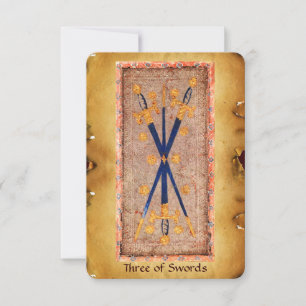 ANTIQUE RENAISSANCE TAROTS/Three of Swords