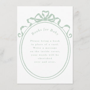 Antique Ribbon Bow Victorian Ram Bokar för Baby Tilläggskort