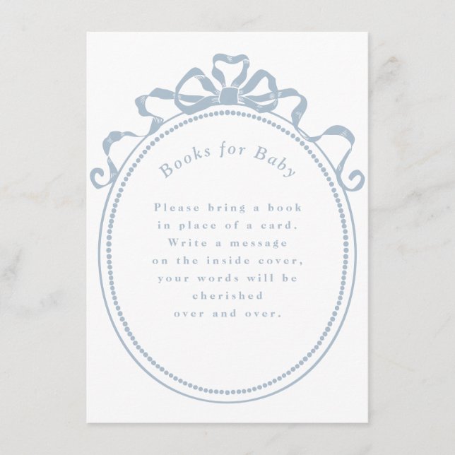 Antique Ribbon Bow Victorian Ram Bokar för Baby Tilläggskort (Framsida)