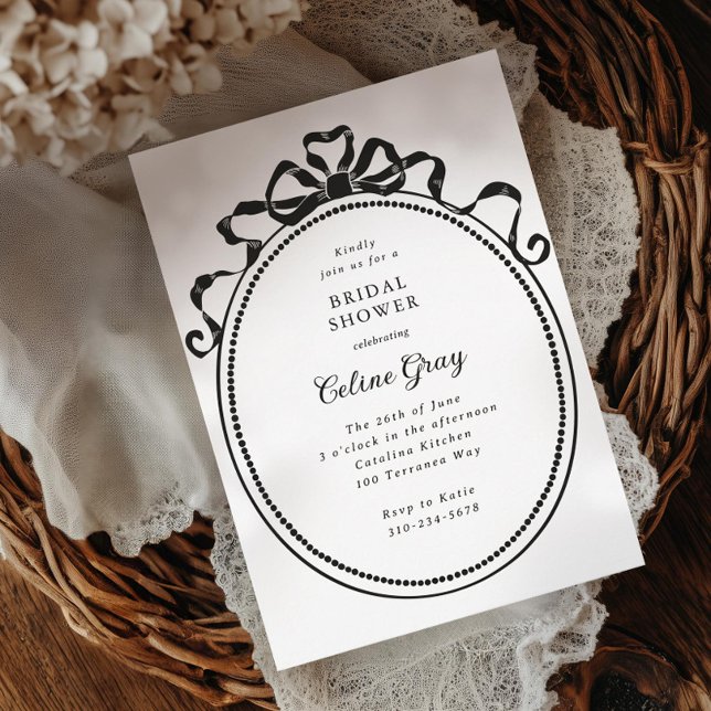 Antique Ribbon Bow Victorian Ram Möhippa Inbjudningar (Skapare uppladdad)