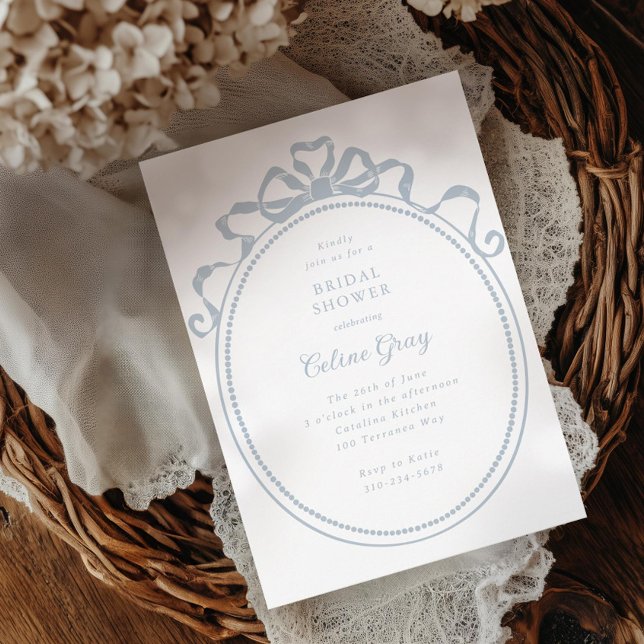 Antique Ribbon Bow Victorian Ram Möhippa Inbjudningar (Skapare uppladdad)