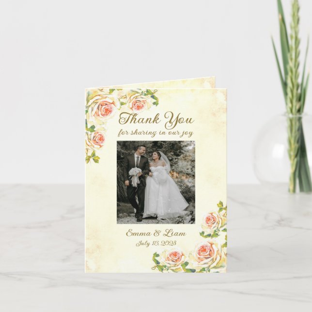 Antique Ro 4 x 5,6-tums tackkort (Framsida)