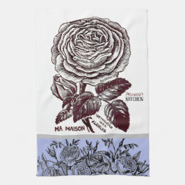 Antique Ro - Ditt val av textperiwinkle Kökshandduk