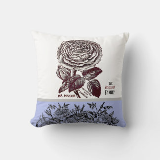 Antique Ro - Ditt val av textperiwinkle Kudde