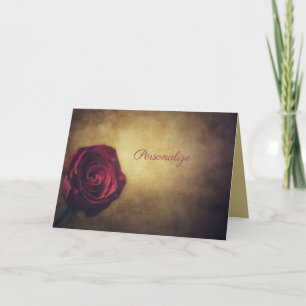 Antique Ro med Guld-bakgrund Personalize Kort
