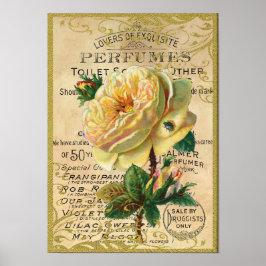 Antique Ro Parfym Butterflies Poster