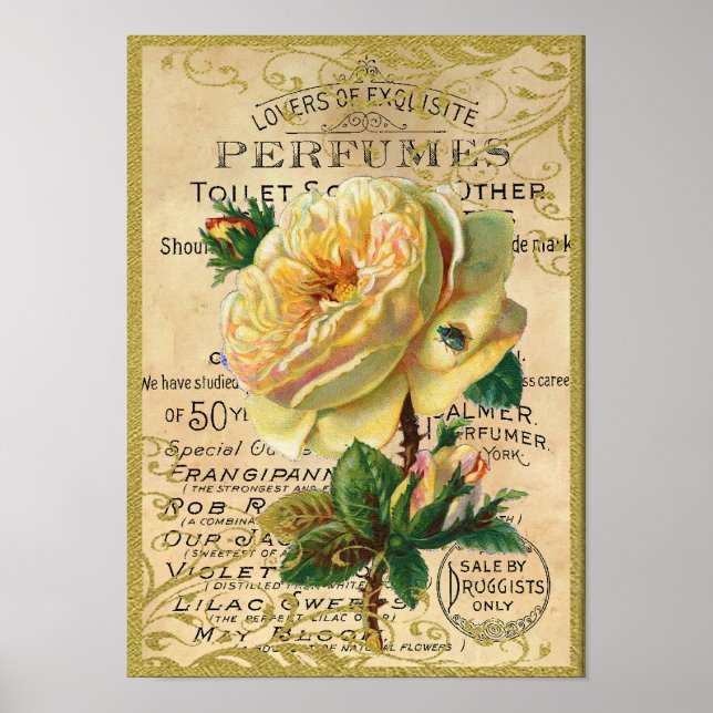 Antique Ro Parfym Butterflies Poster (Framsidan)