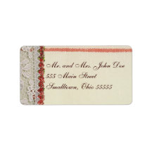 Antique Ro Snöre Rustic Red Victorian Burlap