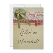 Antique Ro Snöre Rustic Red Victorian Burlap