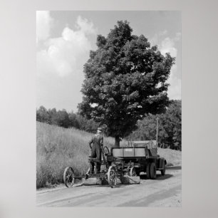 Antique Road Grader, 1937 Poster