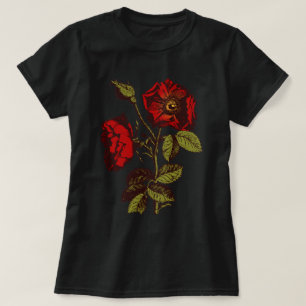 Antique Röd ros Tee Shirt