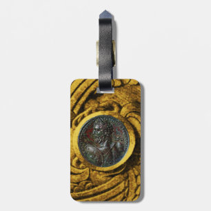 ANTIQUE ROMAN BRONZE MEDALLION MED GULD GRIFFINS BAGAGEBRICKA