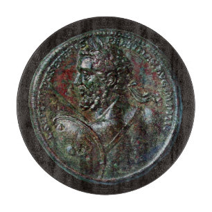 ANTIQUE ROMAN BRONZE MEDALLION SEPTIMUS SEVERUS