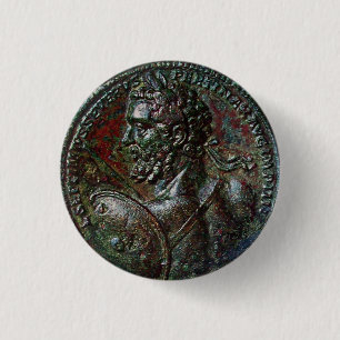 ANTIQUE ROMAN BRONZE MEDALLION SEPTIMUS SEVERUS KNAPP