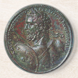 ANTIQUE ROMAN BRONZE MEDALLION SEPTIMUS SEVERUS UNDERLÄGG