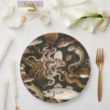 Antique Roman Mosaic Pompeii Sea Life Stone Mosaic